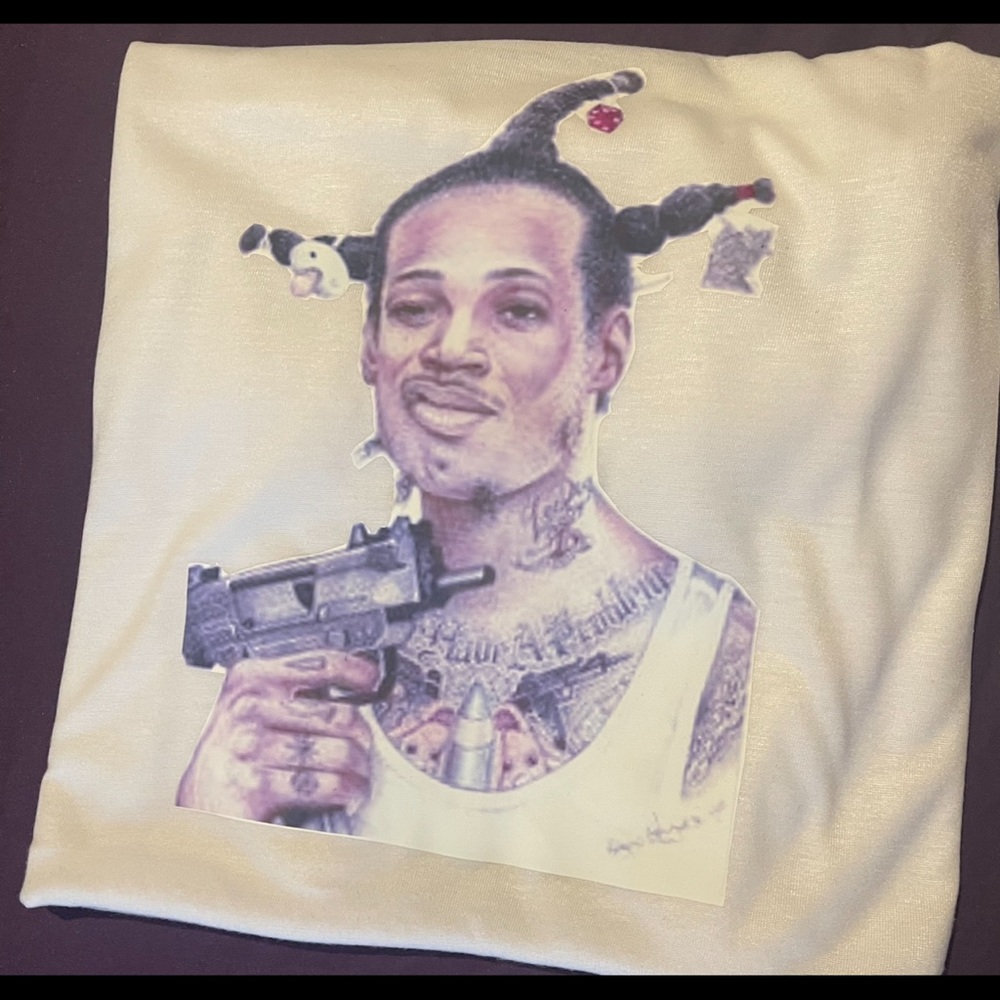 Both Large White T-Shirts Made By Me.